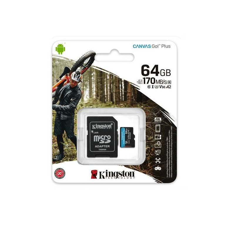 Memoria micro sd 64GB 170mb/s kingston